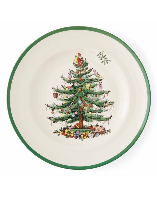 Christmas Tree Set of 4 Dinner Plates